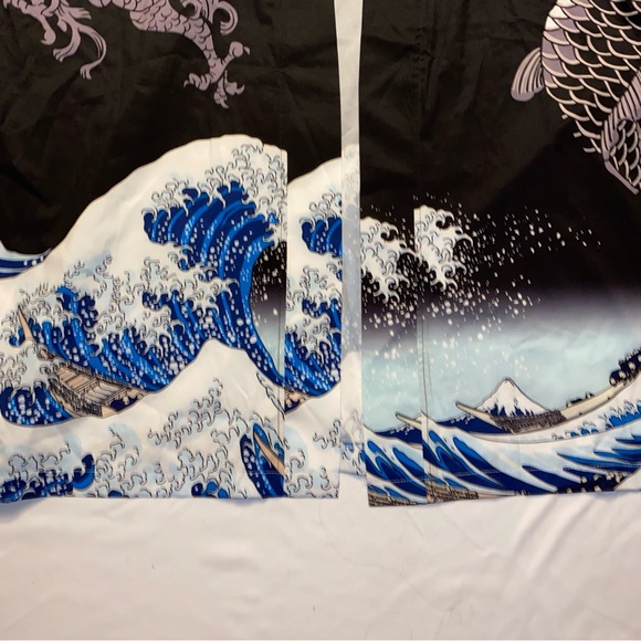 Ocean Print Open Front Lightweight Shirt - Picture 3 of 7